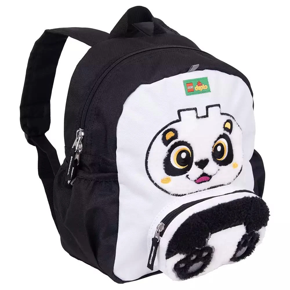 LegoBags LEGO DUPLO BLOCK BACKPACK, Toddler-Sized School and Travel Bag for Boys and Girls, Panda, Panda - Black/White