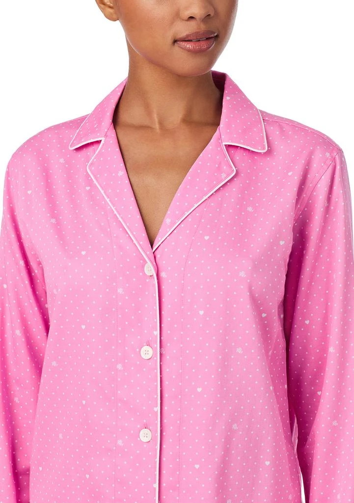 Ralph Lauren Long Sleeve Notch Collar Long Pant Pajama Set 3