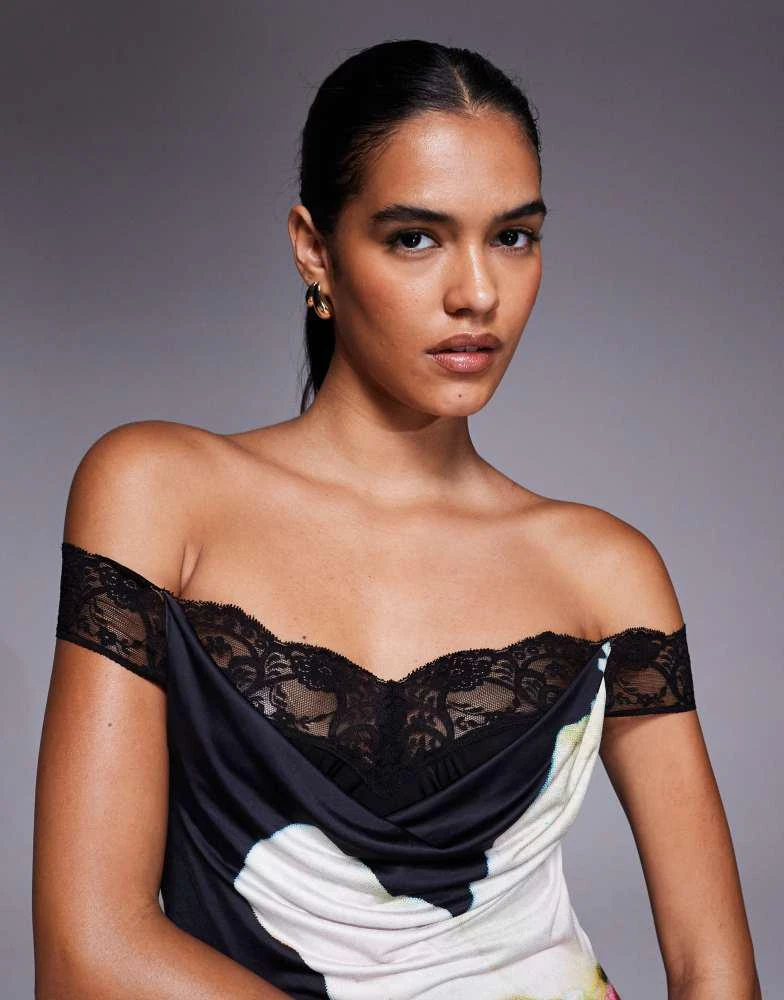 lace trim mini corset dress Women's Halter Corset Mini Dress with Lace Trim Detail main image 0