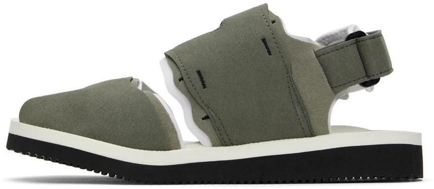 Suicoke Khaki & Off-White HAKU-ab Sandals 3