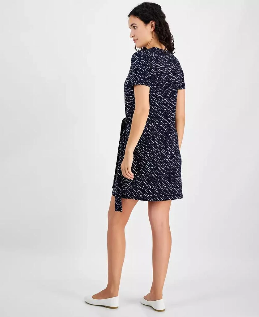Nautica Jeans Women's Dot-Print Tie-Side Dress 3