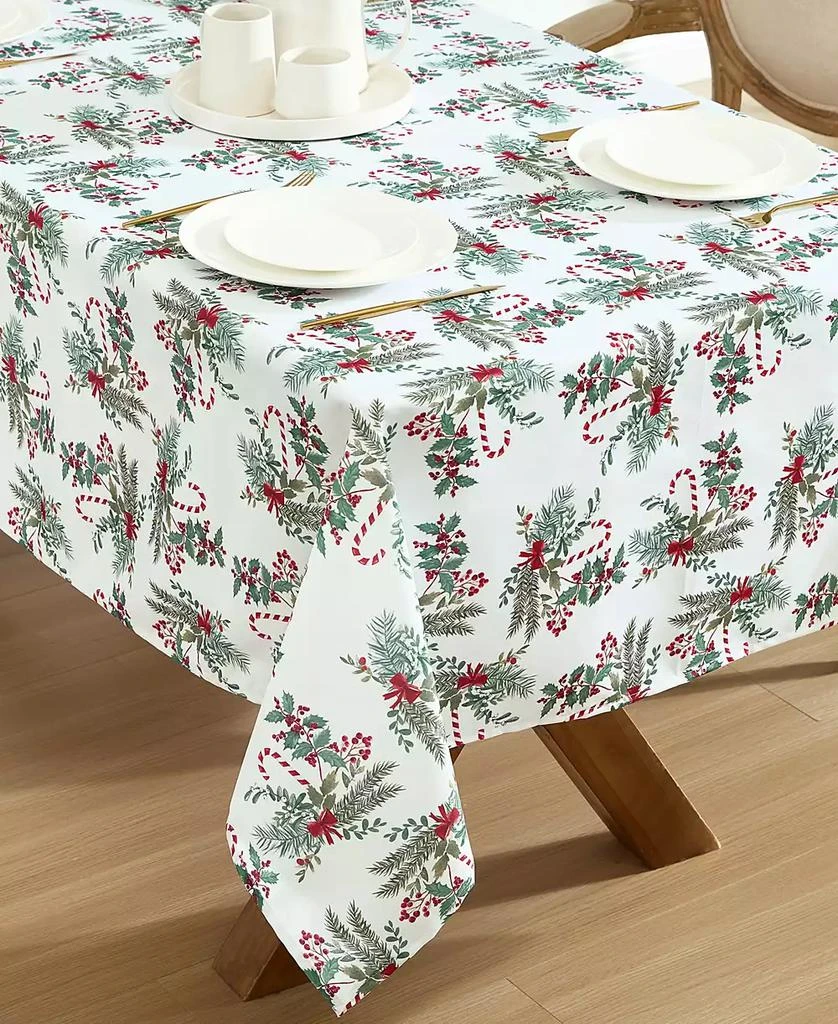 Laura Ashley Easy Care Holiday Tablecloth, 70" Round 5