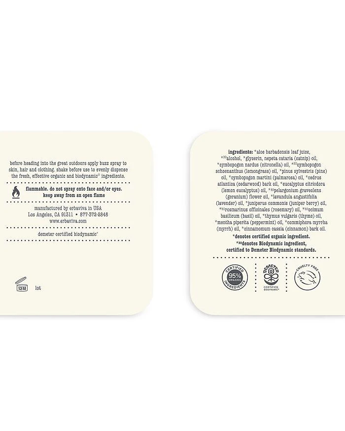 Erbaviva Children
s Buzz Spray 4 oz. 2