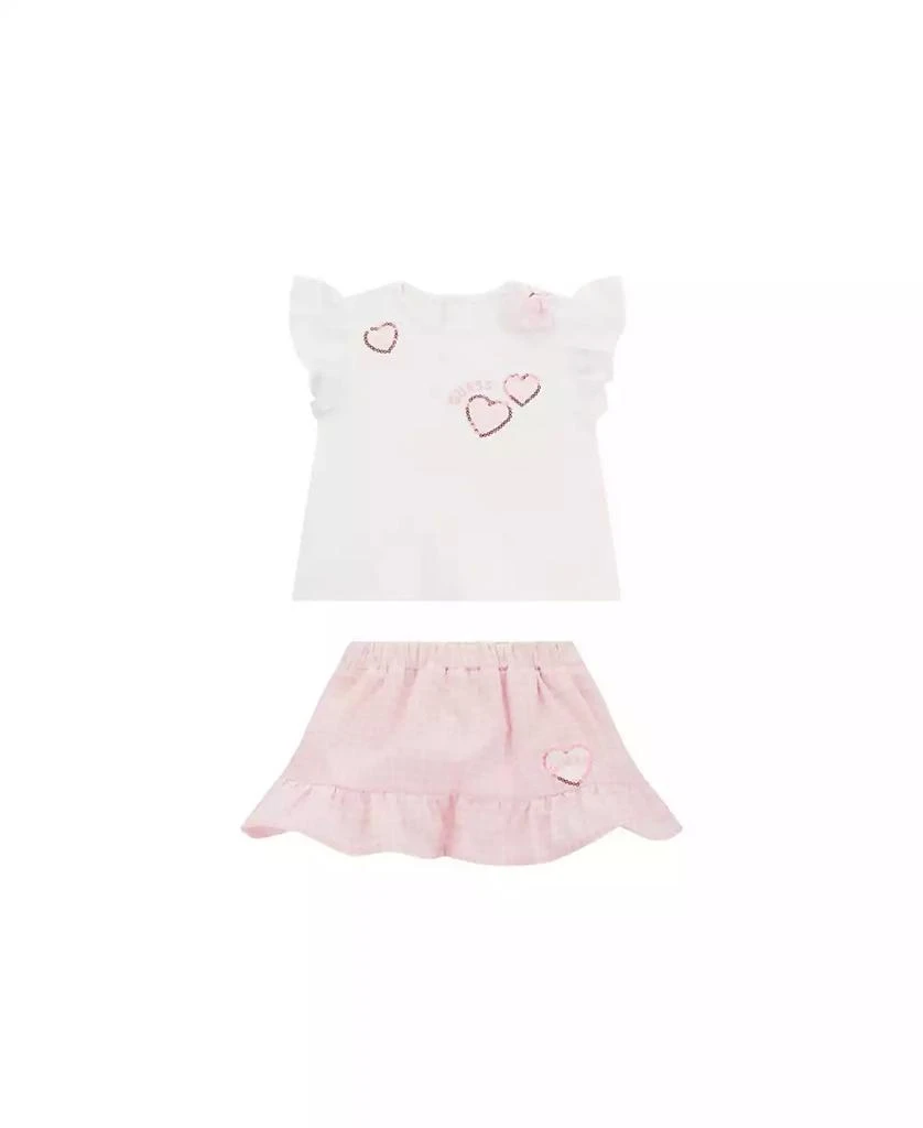 GUESS Baby Girl Short Sleeve T-Shirt and Skirt 1
