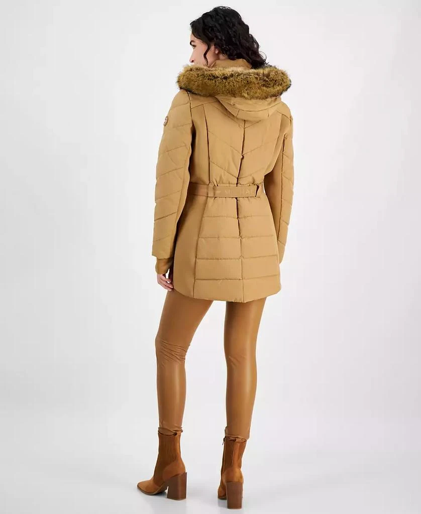 Michael Kors Women's Belted Bibbed Hooded Puffer Coat 2