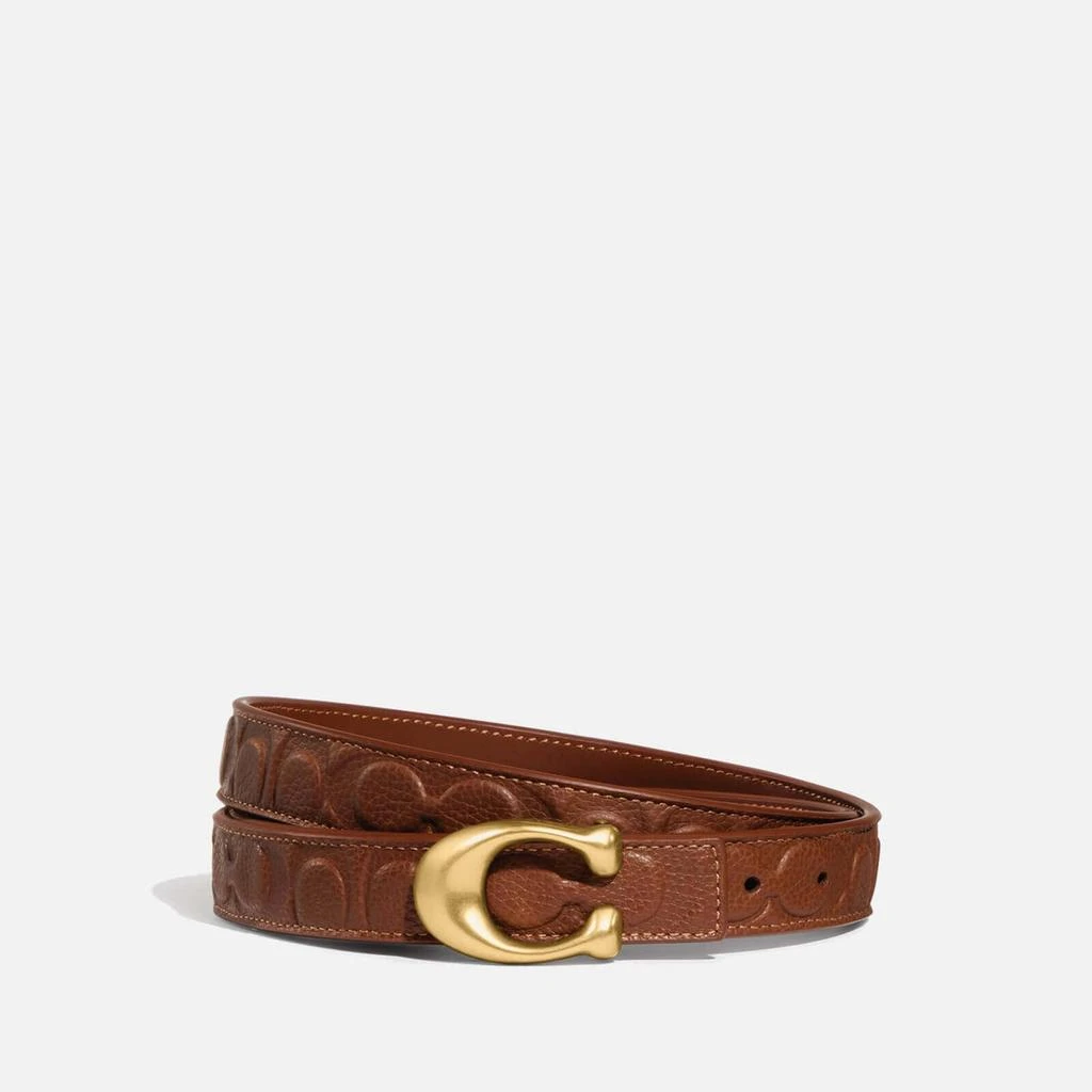 Coach Coach C Logo-Embossed Leather Belt - Belts - Free  display picture 3