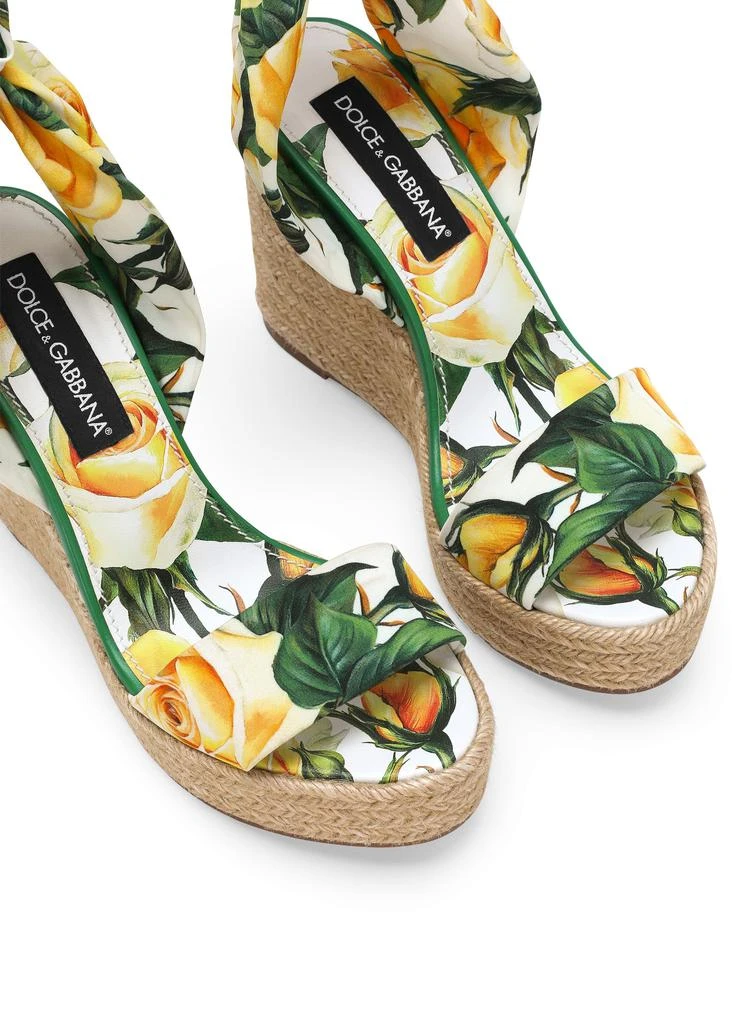 Dolce & Gabbana Printed charmeuse wedge 5