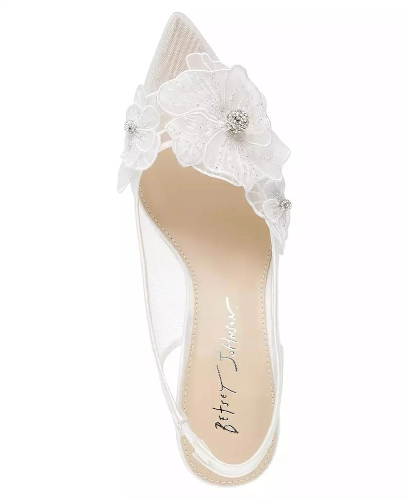 Betsey Johnson Women's Petra Flower Applique Slingback Pumps 4