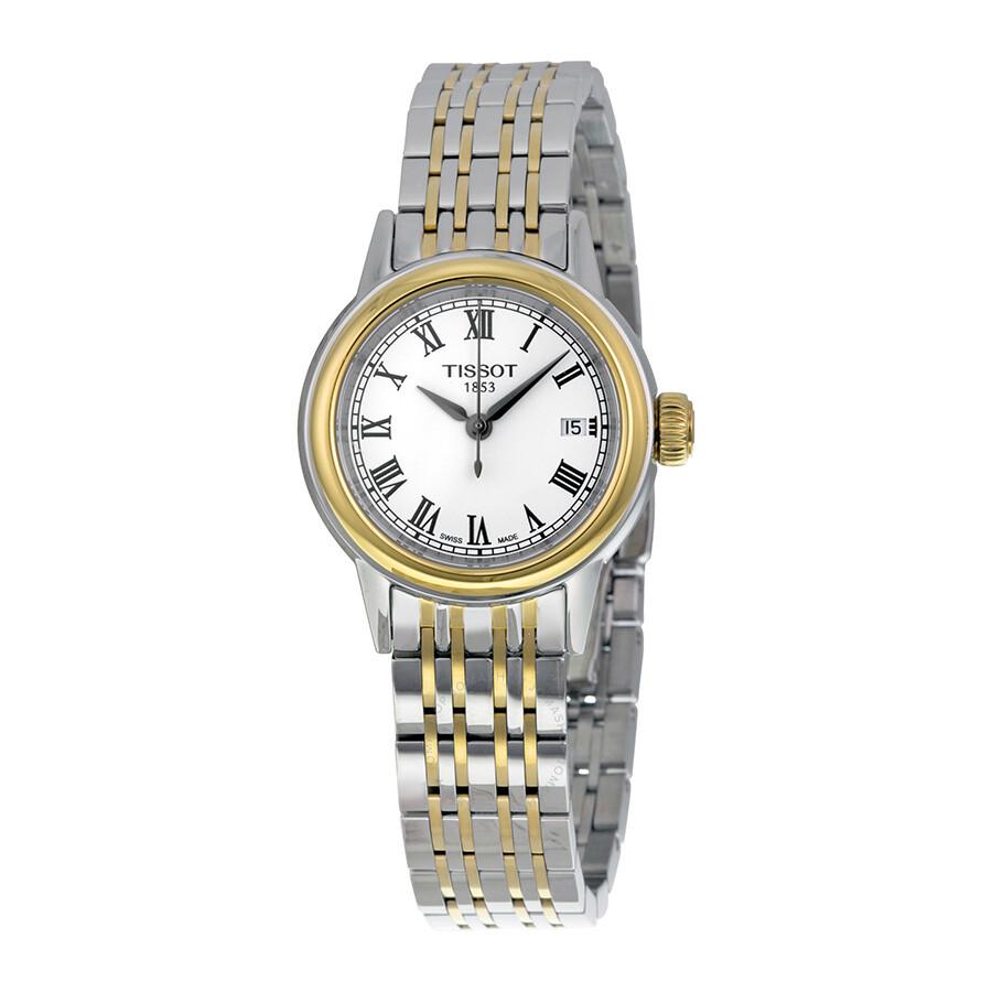 Tissot Carson White Dial Two-tone Ladies Watch T0852102201300