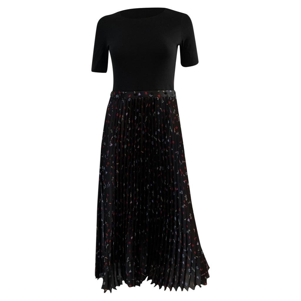 Maje Riplita Midi Dress in Black Polyester