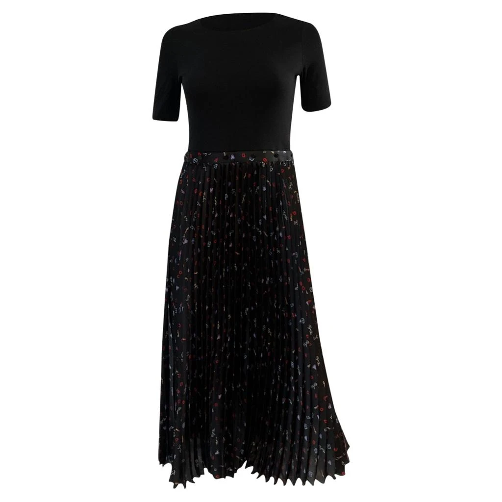 Maje Riplita Midi Dress in Black Polyester 1