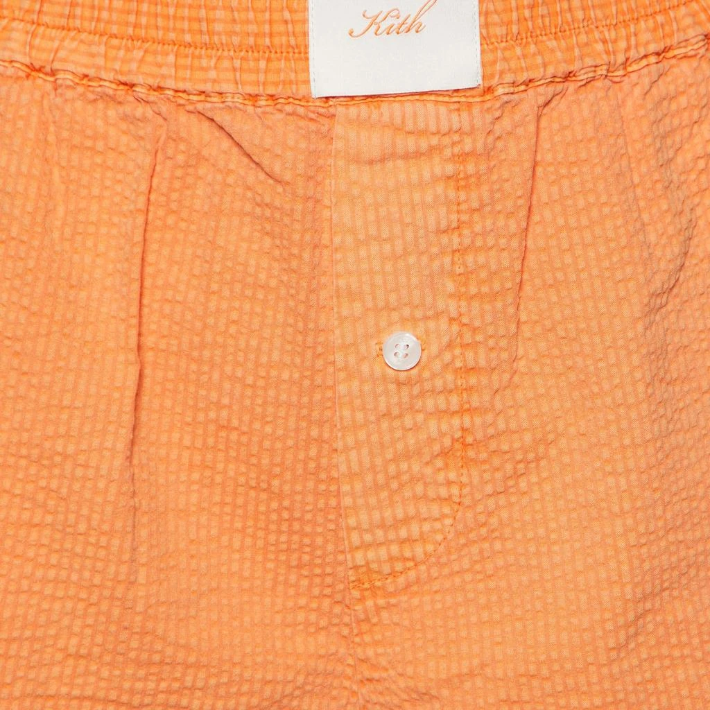 Kith Kith Orange Seersucker Cotton Elasticized Waist Shorts S 3