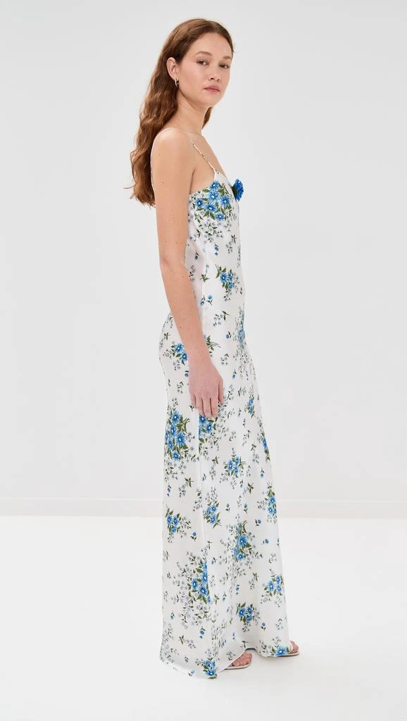 Rodarte Daisy Silk Slip Dress with Rose 3