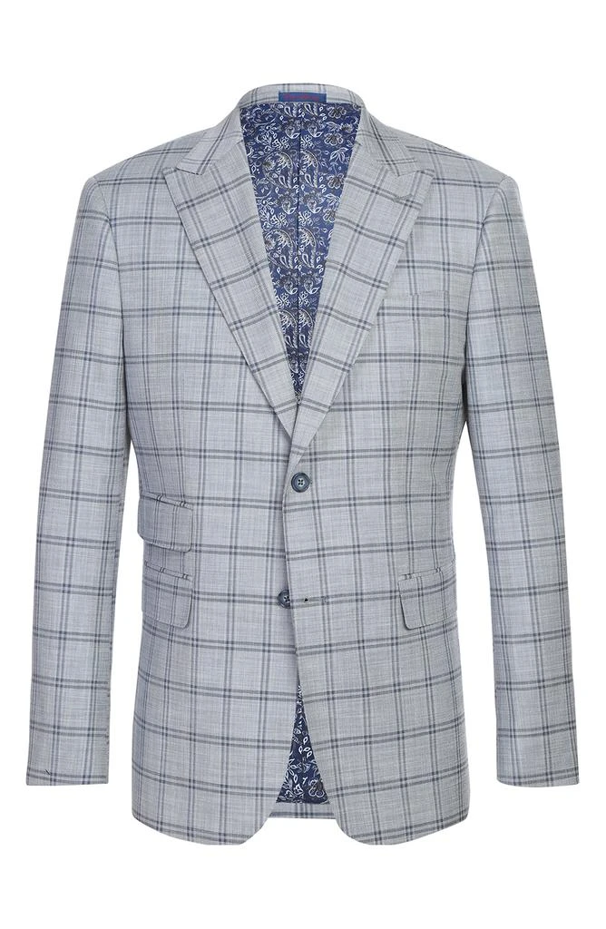 English Laundry Plaid Grey 
Blue Mélange Suit 4