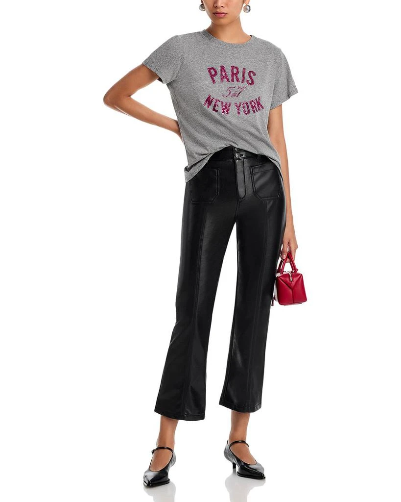 Cinq à Sept Faux Leather Dorothea High Rise Ankle Jeans in Black 2