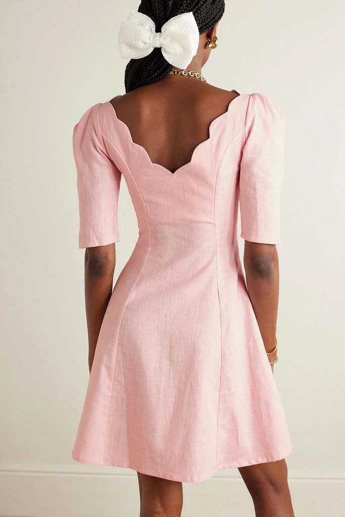 Scalloped linen mini dress  On Sale Now with Up to 80% Off | Discover  Exclusive Deals & Savings at BeyondStyle  Authentic TOLU COKER clothing| dresses|women|cocktail and party dresses|mini dresses with Limited-Time