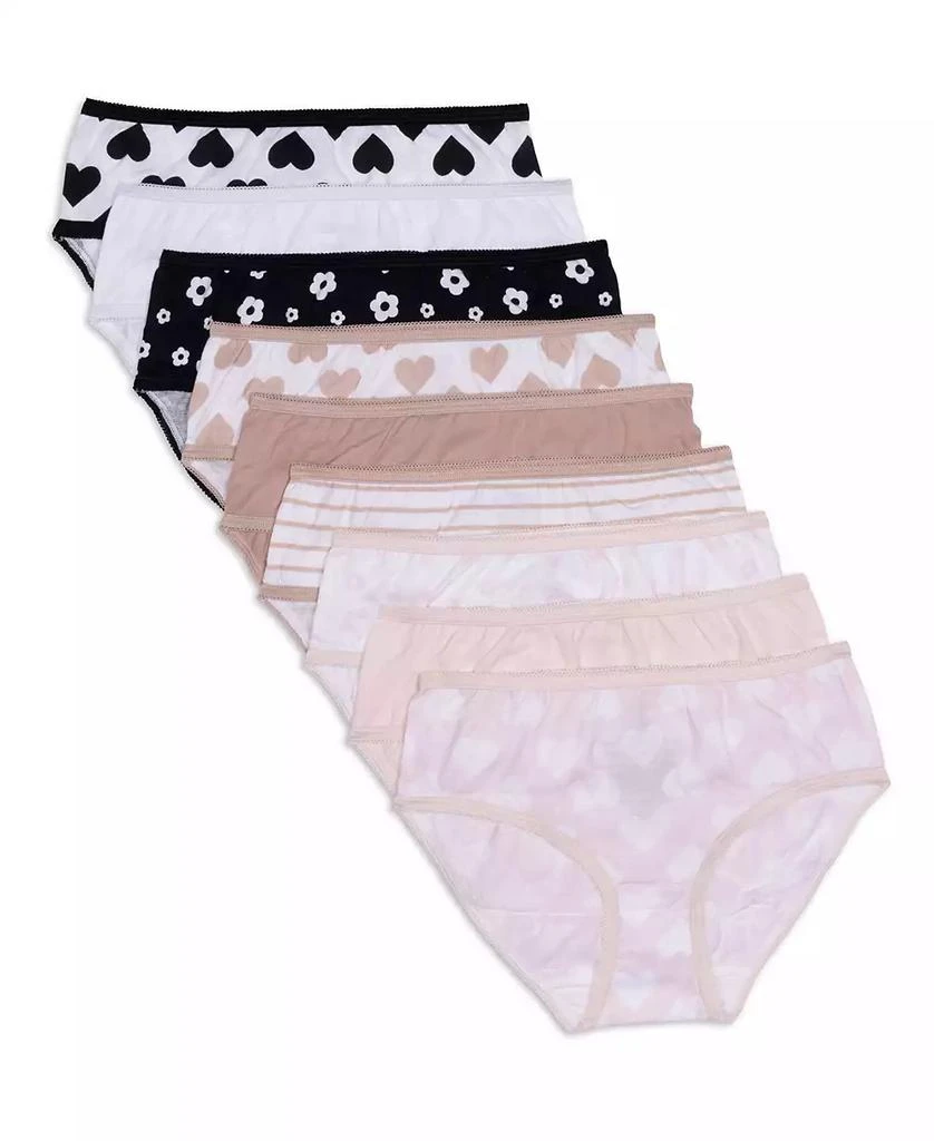 Maidenform Big Girls Graphic Basics Brief Underwear, Pack of 9 1