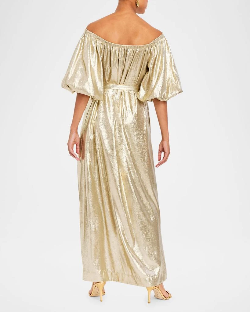 Mestiza New York Rafaella Off-Shoulder Metallic Gown 3