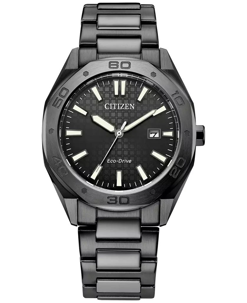 Citizen Eco-Drive Men's Weekender Gray-Tone Stainless Steel Bracelet Watch 41mm 1