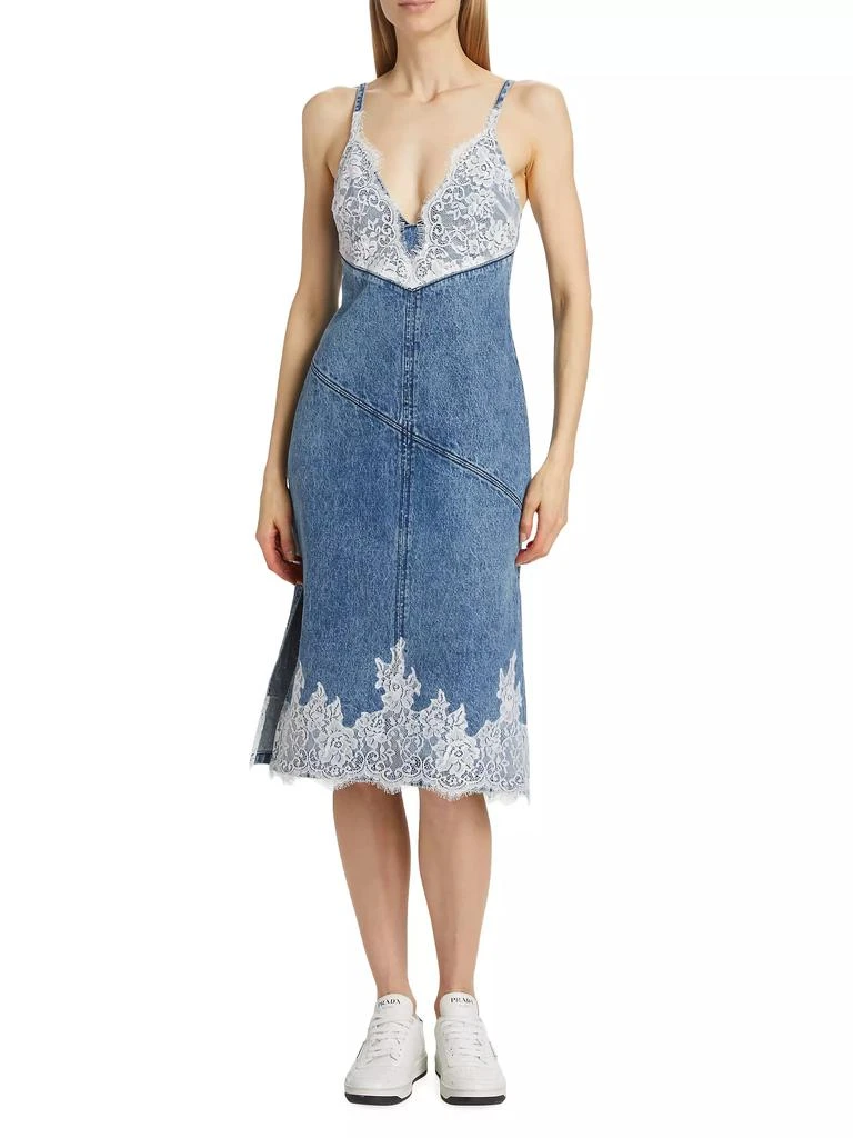 3.1 Phillip Lim Lace-Embellished Denim Midi-Dress 3