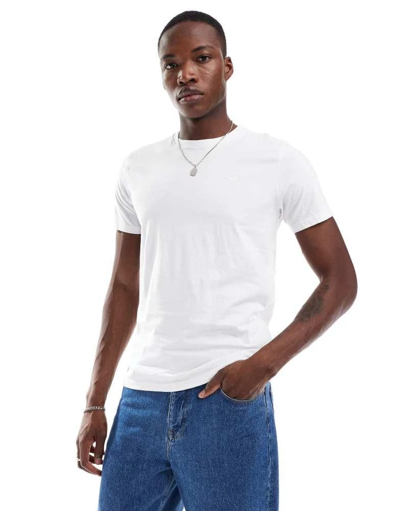 HOLLISTER Hollister icon logo t-shirt in white 3