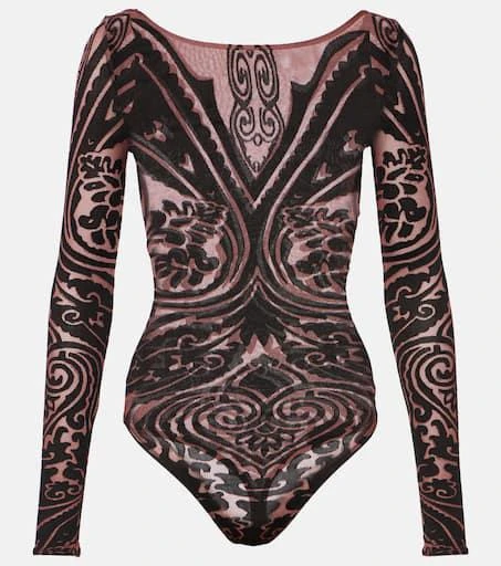 Wolford x Etro Tattoo paisley bodysuit 1