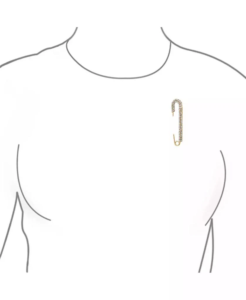 Bling Jewelry Set of 2 Crystal Candy Cane Safety Pin Brooch Pin Gold Silver Plated 2 Inch 4