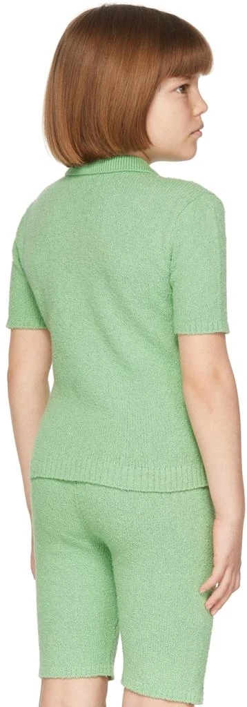 Misha & Puff Kids Green Bouclé Polo 4