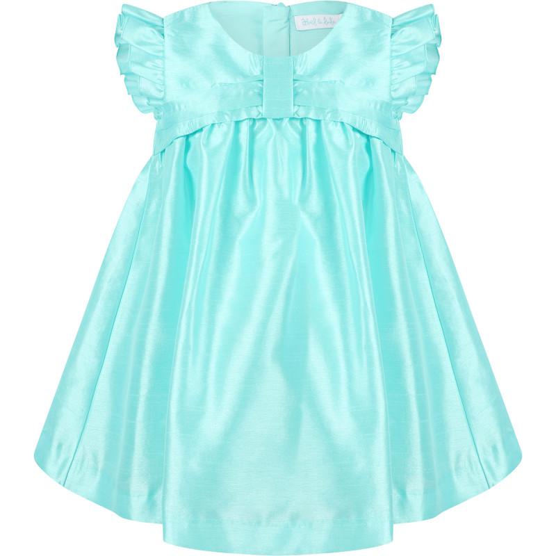 Abel & Lula Flutter sleeves bay dress in turquoise