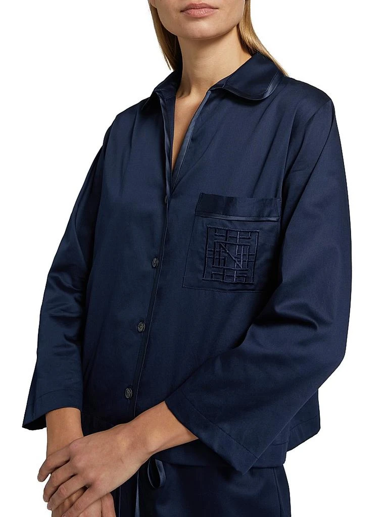Natori Essentials Embroidered Cotton Sateen Pajamas 6
