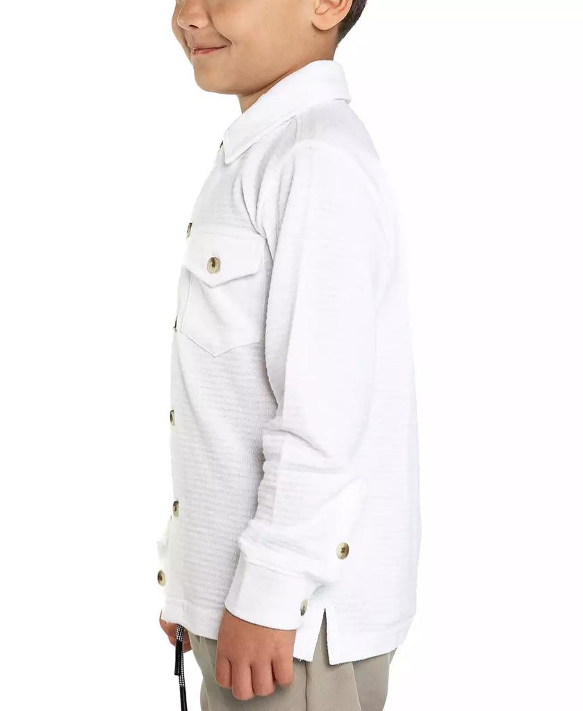 Sovereign Code Big Boys Nick Textured Knit Long Sleeve Button-Up Shirt