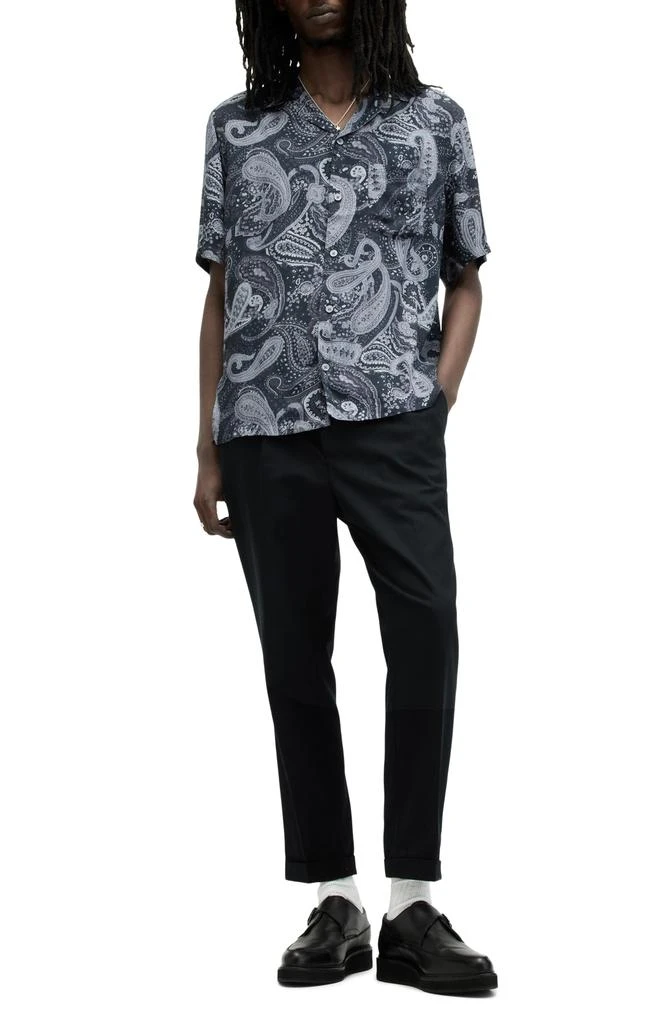 ALL SAINTS Zowie Relaxed Fit Paisley Print Camp Shirt 6