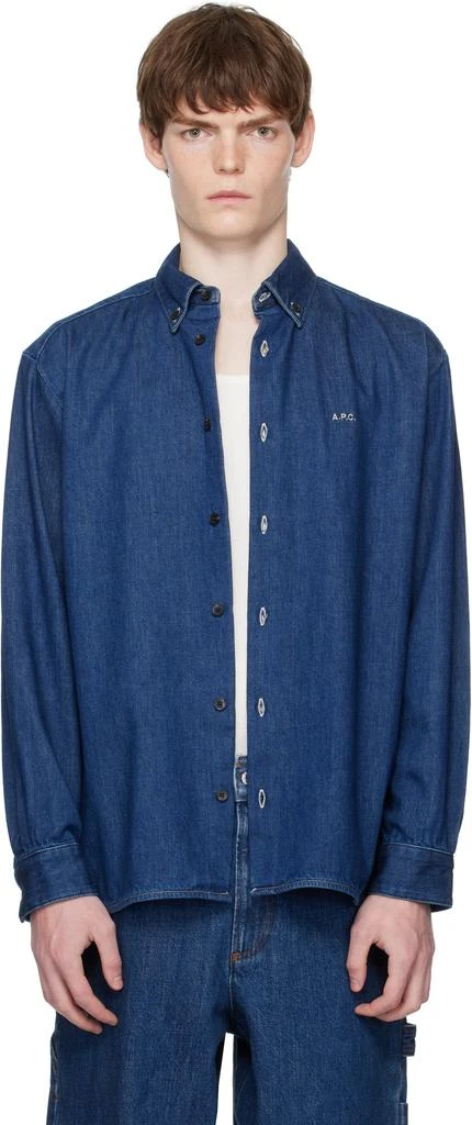 A.P.C. Blue Mathias Denim Shirt