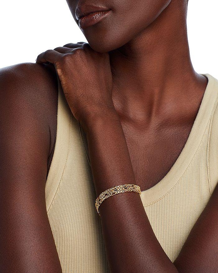 Alberto Amati 14K Yellow Gold Triple Layer Box Link Chain Bracelet