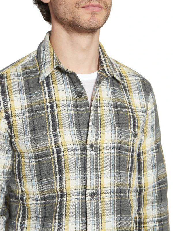 Officine Générale Ahmad Plaid Button-Front Shirt 4
