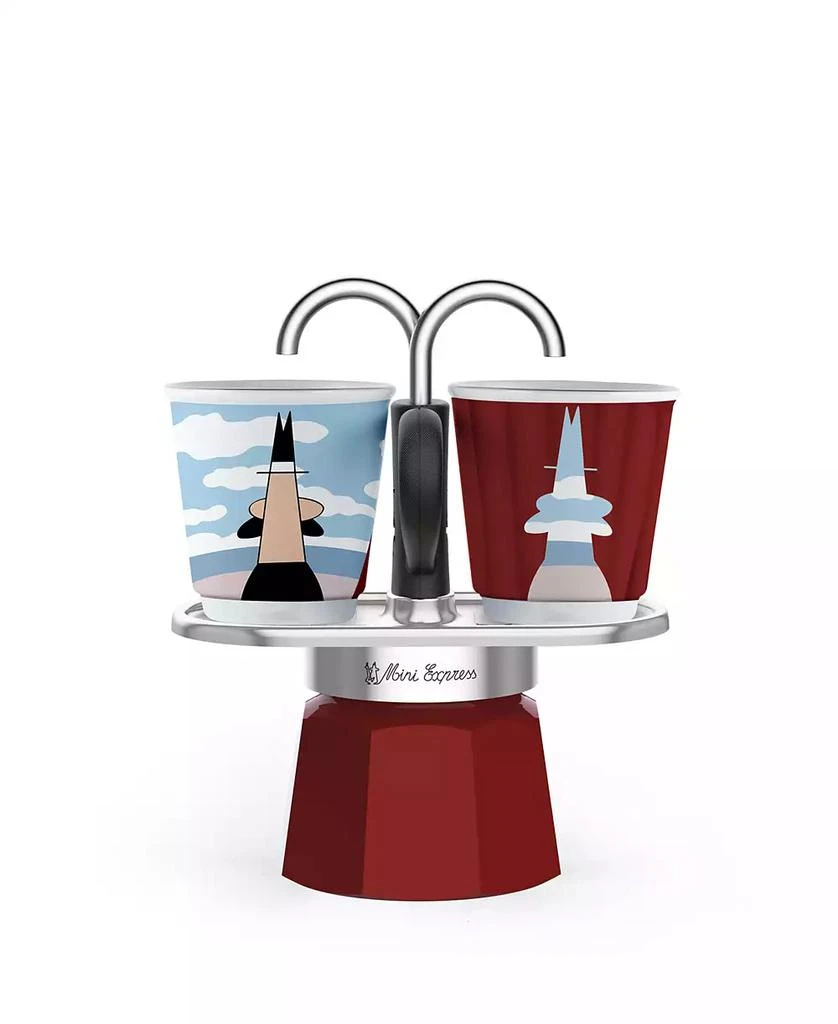 Bialetti Set Mini Express "R" Magritte Plus 2 Bicc. 2.8 OZ Coffeemaker 1