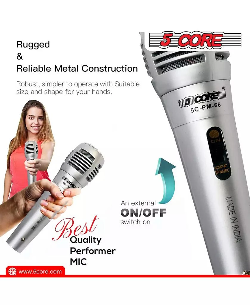 5 Core Microphone Pair XLR Dynamic Karaoke Singing Handheld Microfono Professional Vocal DJ Music Mic 3