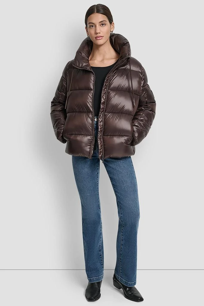 DKNY FUNNEL-NECK LIGHTWEIGHT PUFFER JACKET 7