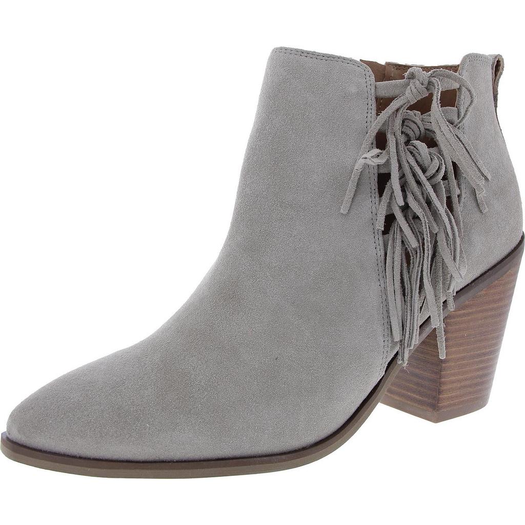 Crevo Womens Zipper Leather Ankle Boots