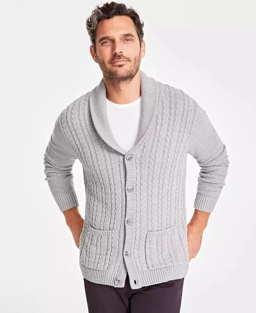 Club Room Men
s Chunky Shawl Collar Cardigan Sweater, Created for Macy
s