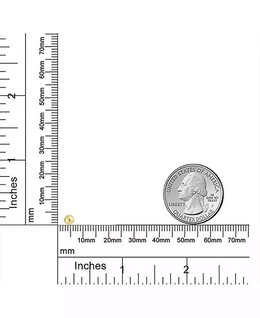 Bling Jewelry Delicate Simple Tiny Classic Round Ball Stud Earrings 14K Yellow Gold