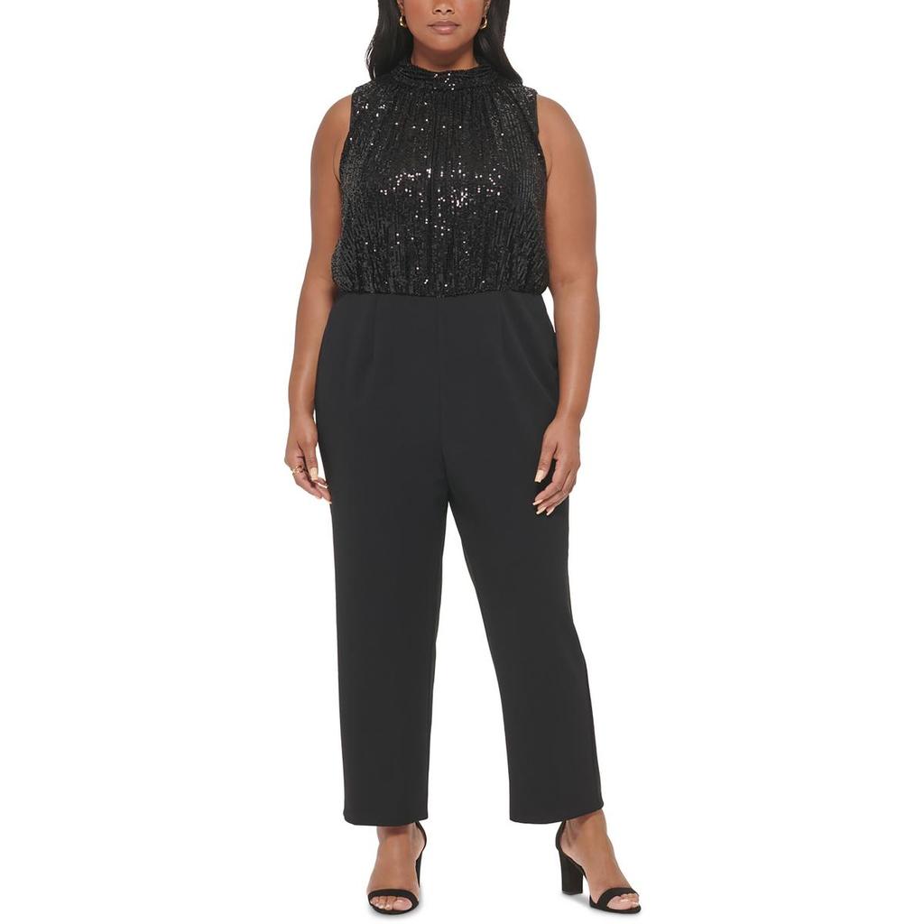 Eliza J Tuxedo Crop Jumpsuit BLACK 14 Jumpsuits Free Shipping BeyondStyle