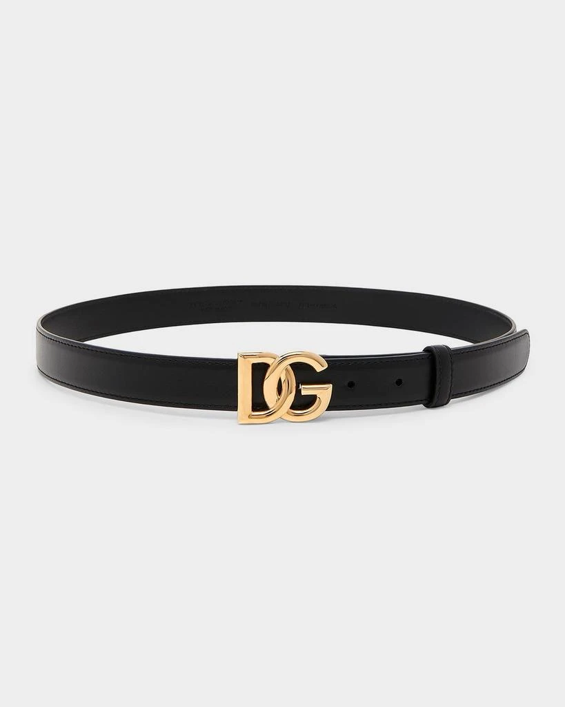 Dolce 
Gabbana DG Logo Calfskin Belt