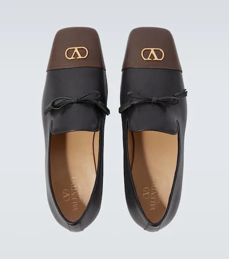 Valentino Babouchoes VLogo leather loafers 4