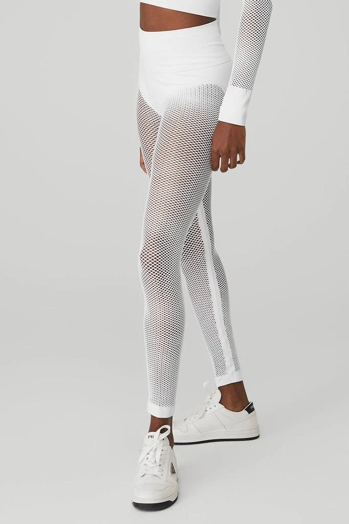 Alo Seamless High-Waist 7/8 Limitless Open Air Legging - White 3