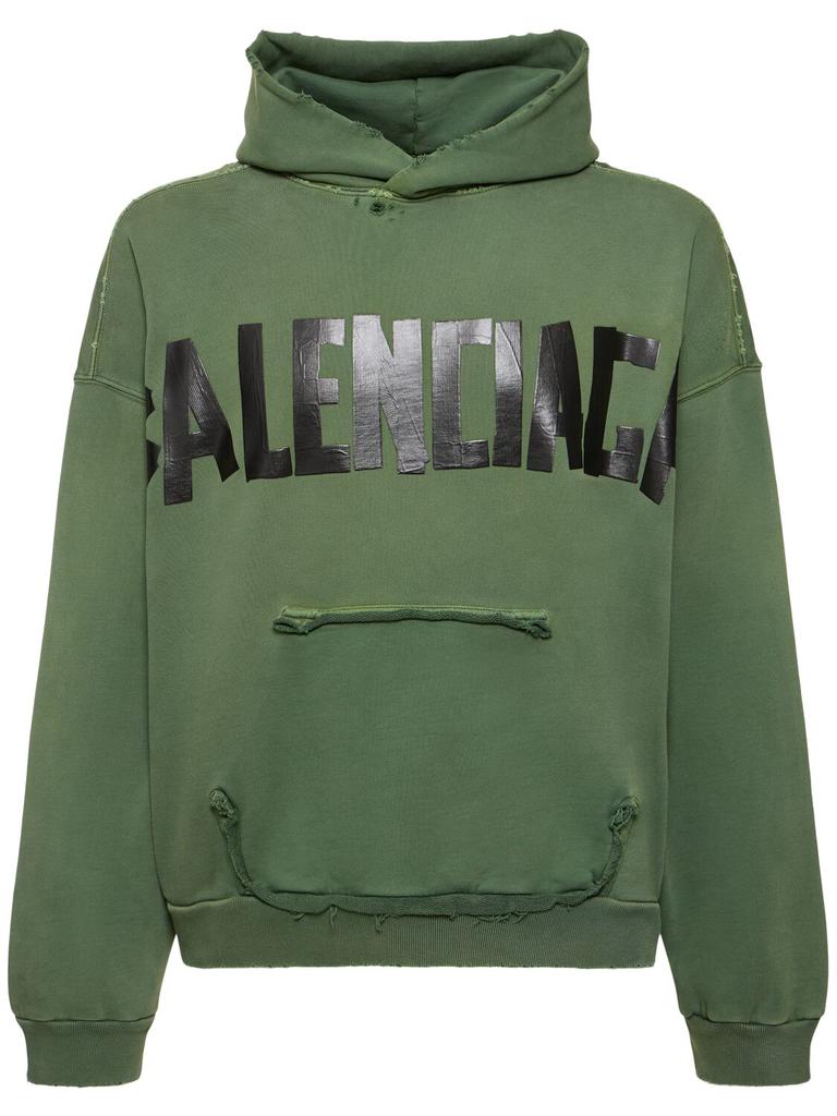 BALENCIAGA Logo Gaffer Type Vintage Cotton Hoodie