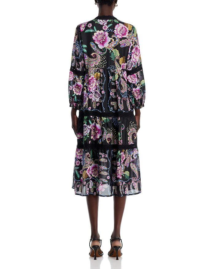 Johnny Was Leda Lace Trim Silk Dress 5
