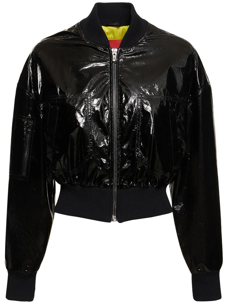 FERRARI Grosgrain Leather Bomber Jacket 1