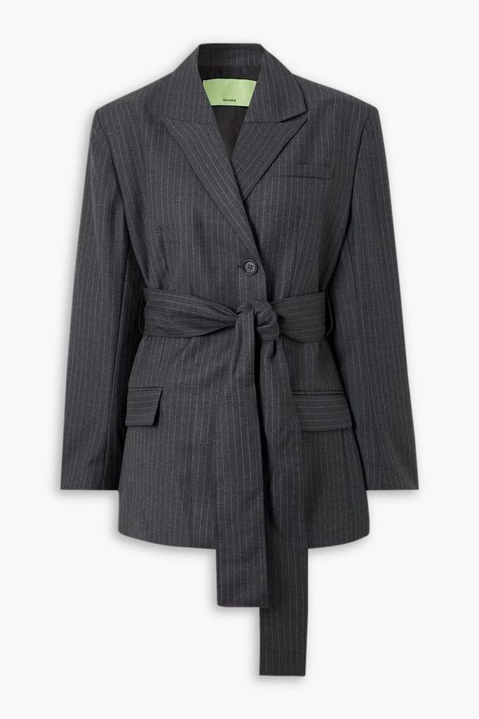 GAUGE81 Zillah belted pinstriped wool blazer