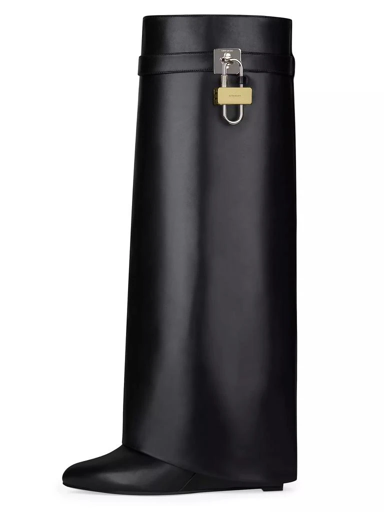 Givenchy Shark Lock Leather Boots with Wide Calf 3